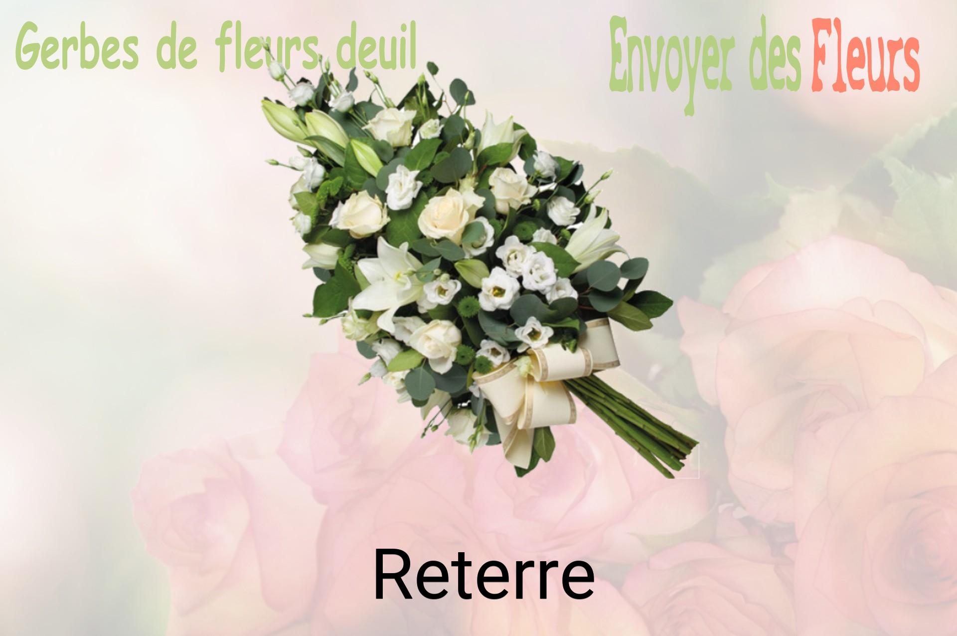 Gerbe de fleurs de deuil livrée à Reterre